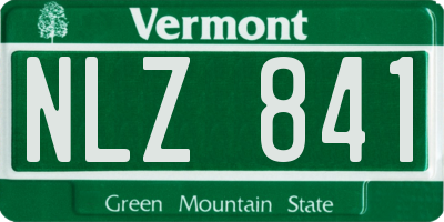 VT license plate NLZ841