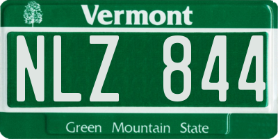 VT license plate NLZ844