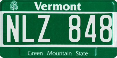 VT license plate NLZ848