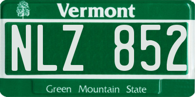 VT license plate NLZ852