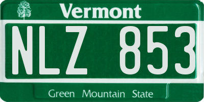 VT license plate NLZ853