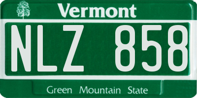 VT license plate NLZ858