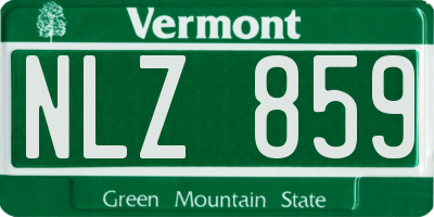 VT license plate NLZ859
