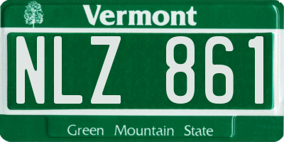 VT license plate NLZ861