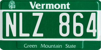 VT license plate NLZ864