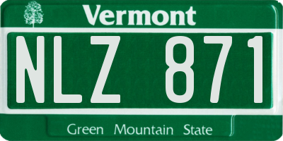 VT license plate NLZ871