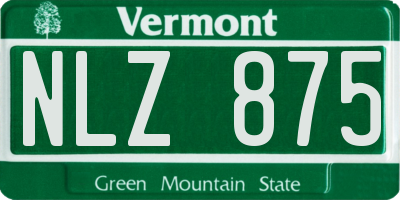 VT license plate NLZ875