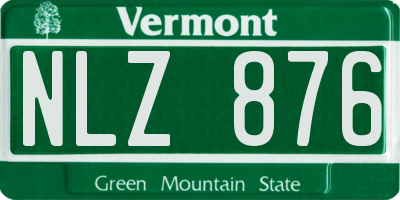 VT license plate NLZ876
