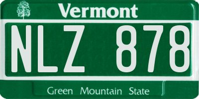 VT license plate NLZ878