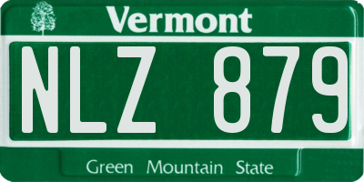 VT license plate NLZ879