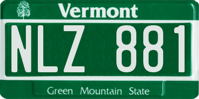VT license plate NLZ881