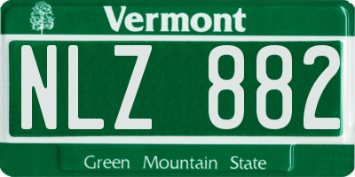 VT license plate NLZ882