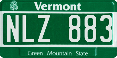 VT license plate NLZ883