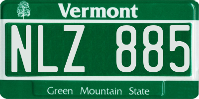 VT license plate NLZ885