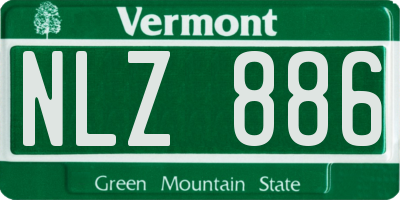 VT license plate NLZ886