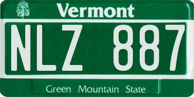 VT license plate NLZ887