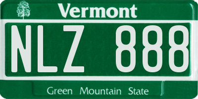 VT license plate NLZ888