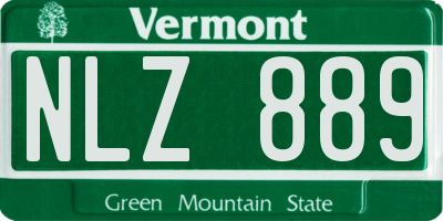 VT license plate NLZ889