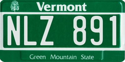 VT license plate NLZ891