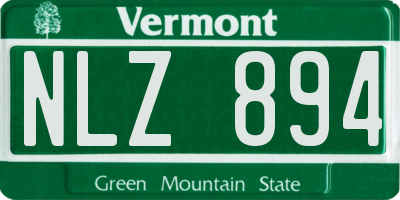 VT license plate NLZ894