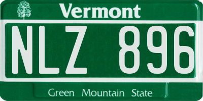 VT license plate NLZ896