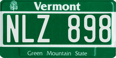 VT license plate NLZ898