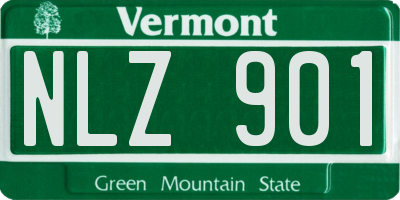 VT license plate NLZ901