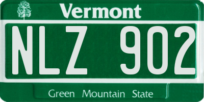 VT license plate NLZ902