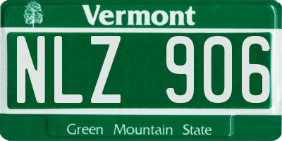 VT license plate NLZ906