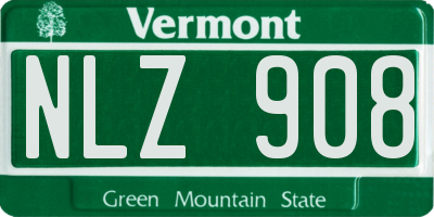 VT license plate NLZ908