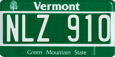 VT license plate NLZ910