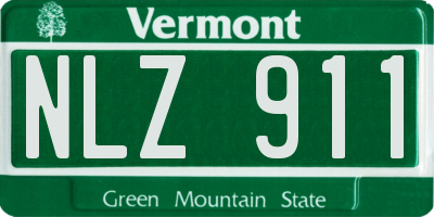 VT license plate NLZ911