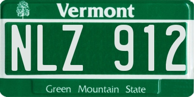 VT license plate NLZ912