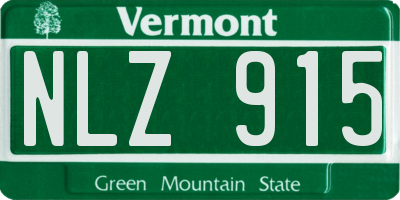 VT license plate NLZ915