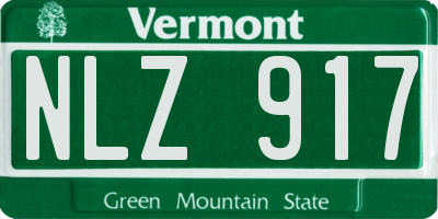 VT license plate NLZ917