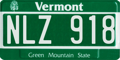 VT license plate NLZ918