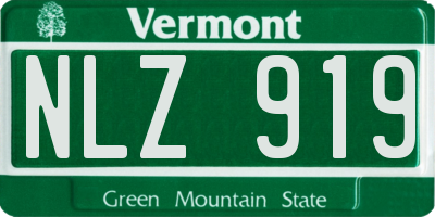 VT license plate NLZ919
