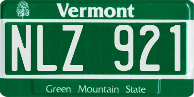 VT license plate NLZ921