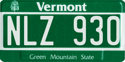 VT license plate NLZ930