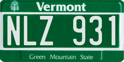 VT license plate NLZ931