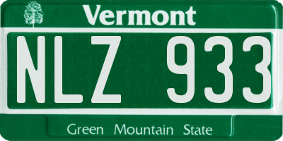 VT license plate NLZ933