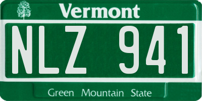 VT license plate NLZ941