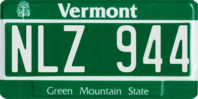 VT license plate NLZ944