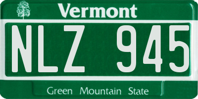 VT license plate NLZ945