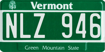 VT license plate NLZ946