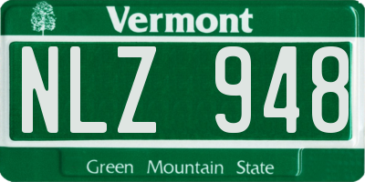 VT license plate NLZ948