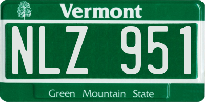 VT license plate NLZ951