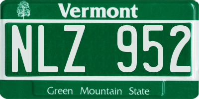 VT license plate NLZ952