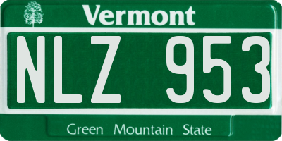 VT license plate NLZ953