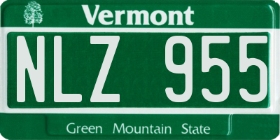 VT license plate NLZ955